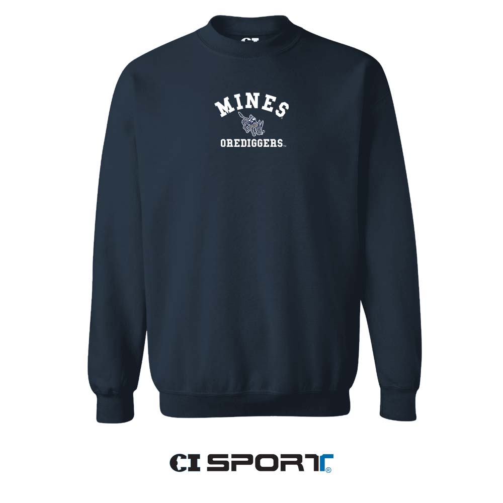 Mines Orediggers Embroidered Crew Sweatshirt