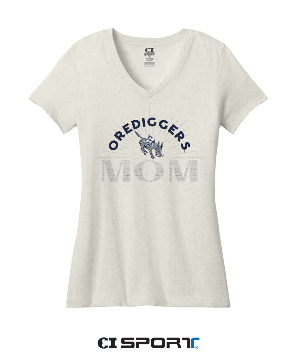 Orediggers Mom Ladies V-Neck T-Shirt