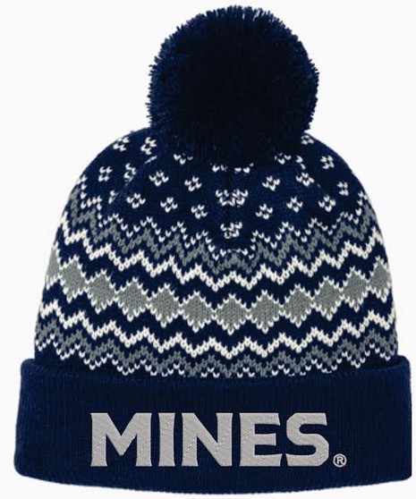 Mines Stocking Hat With Pom Pom