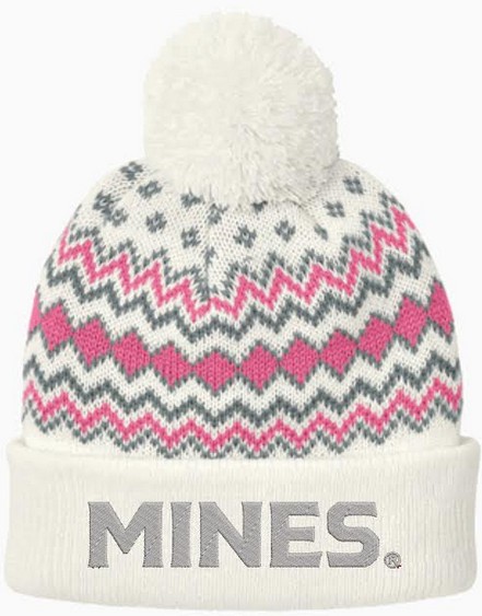 Mines Stocking Hat With Pom Pom