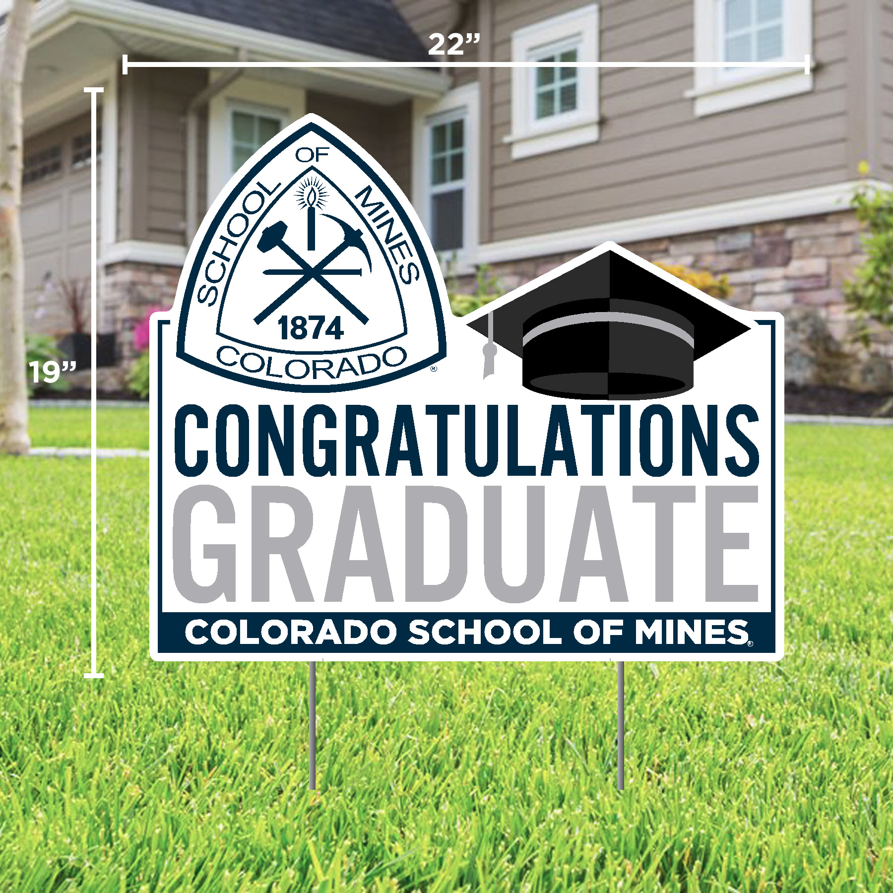 Colorado School of Mines Graduate Lawn Sign