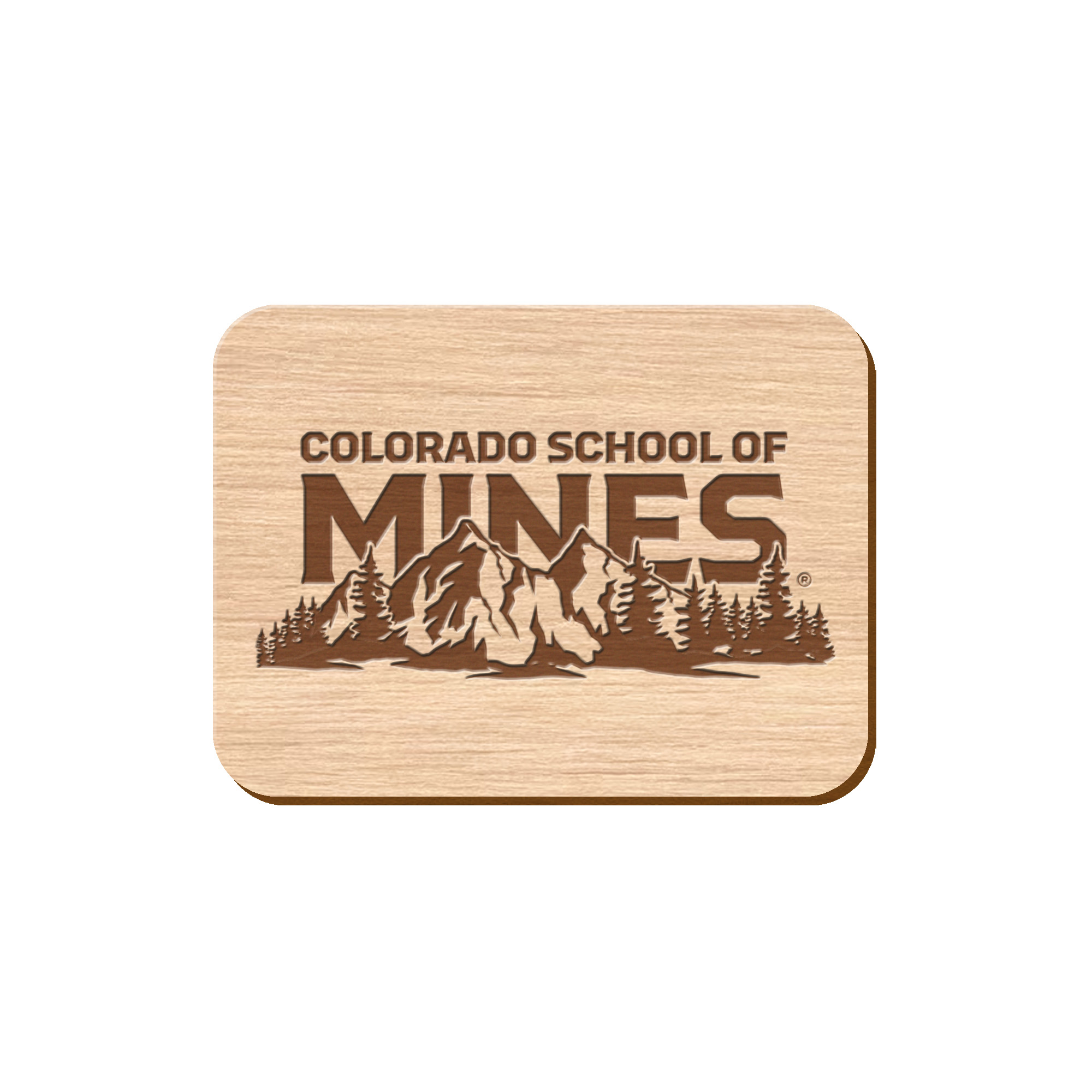 Mines Wooden Magnet