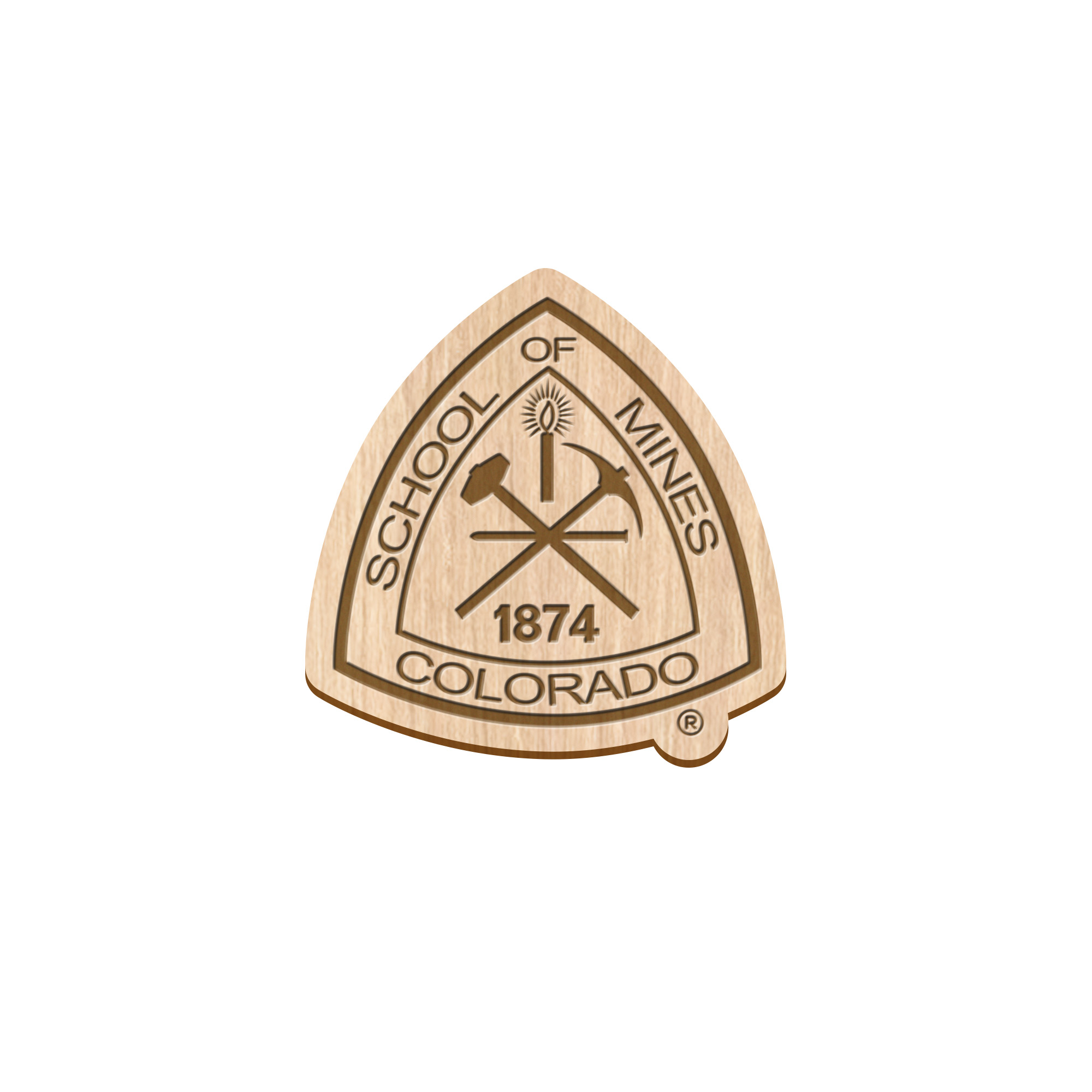 Colorado School of Mines Wooden Magnet