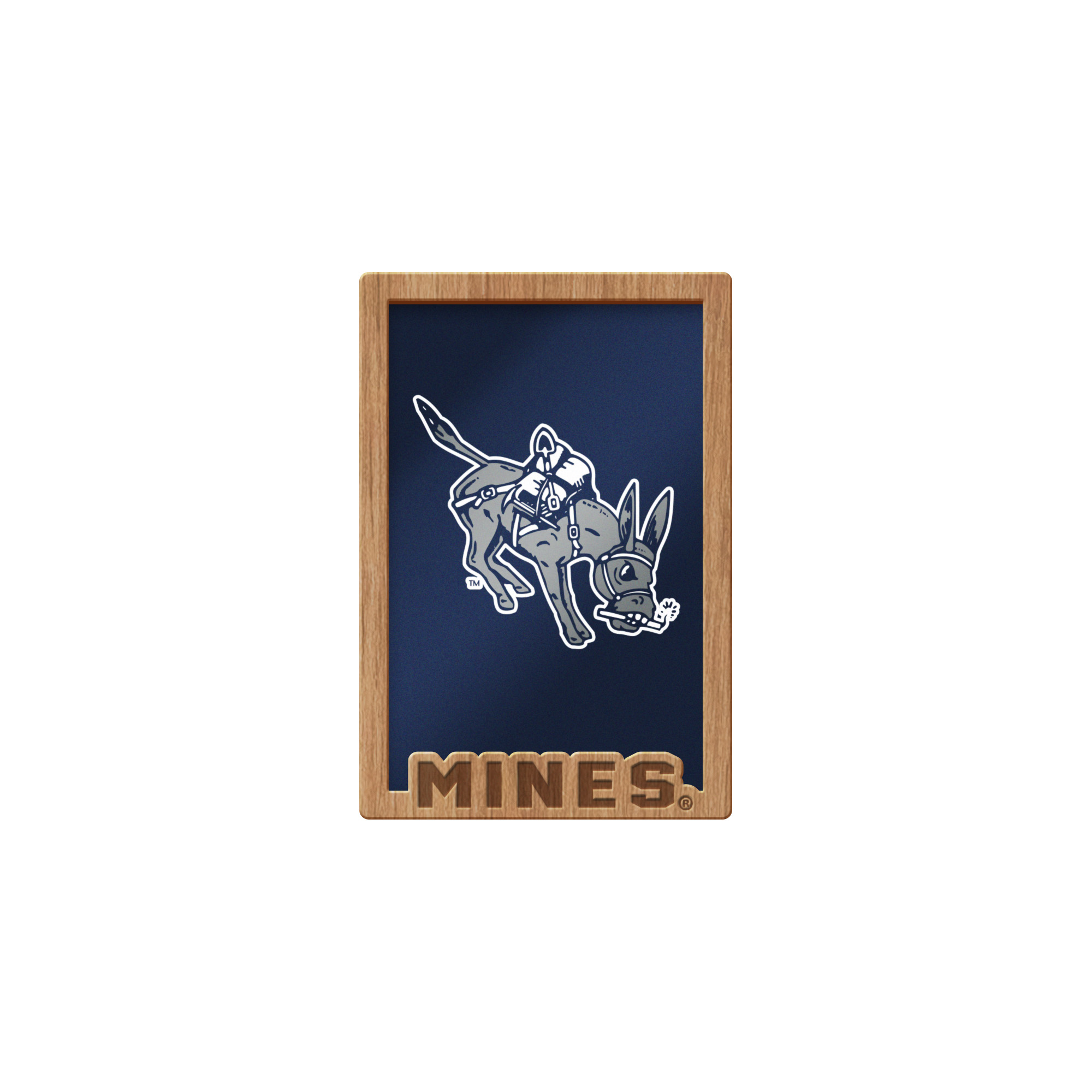 Mines Wooden Frame Magnet