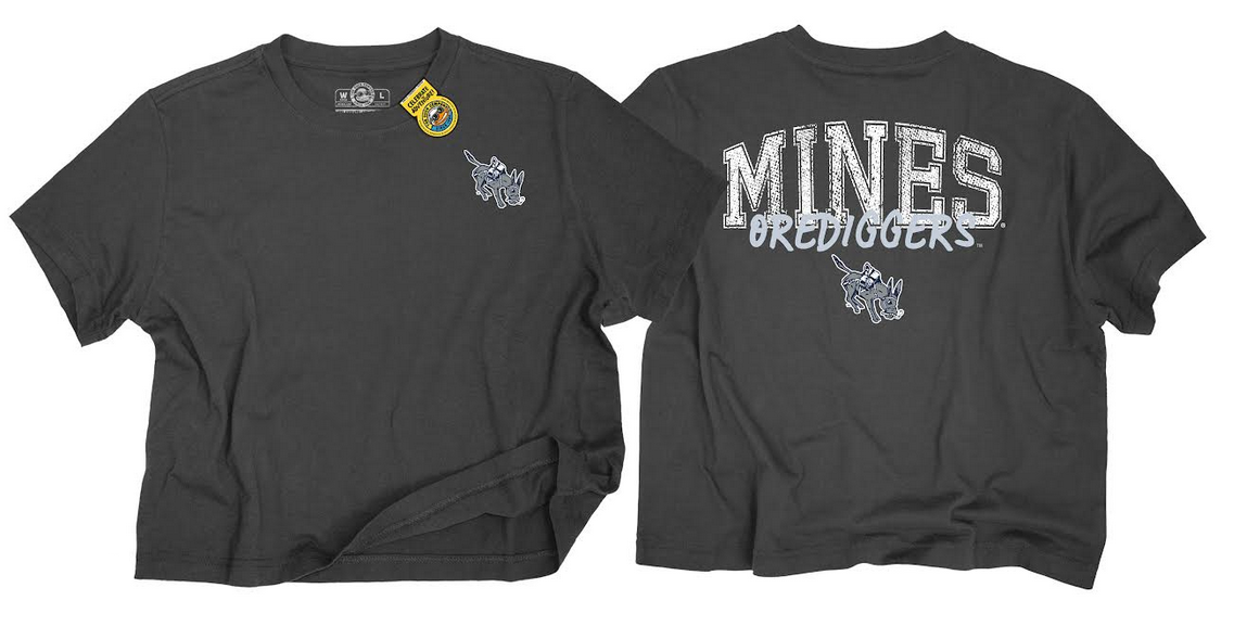 Mines Orediggers Women's Garment Dyed Cropped Tee