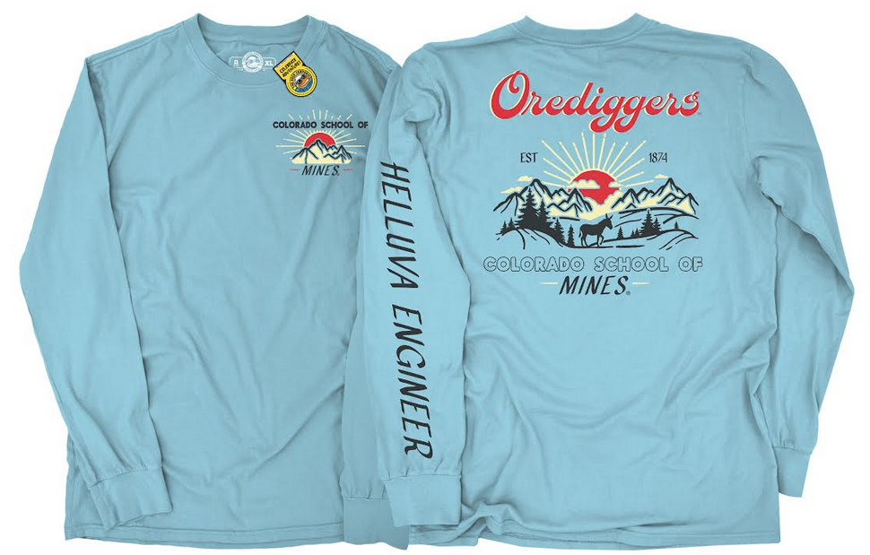 Colorado School of Mines Garment Dyed Long Sleeve T-Shirt