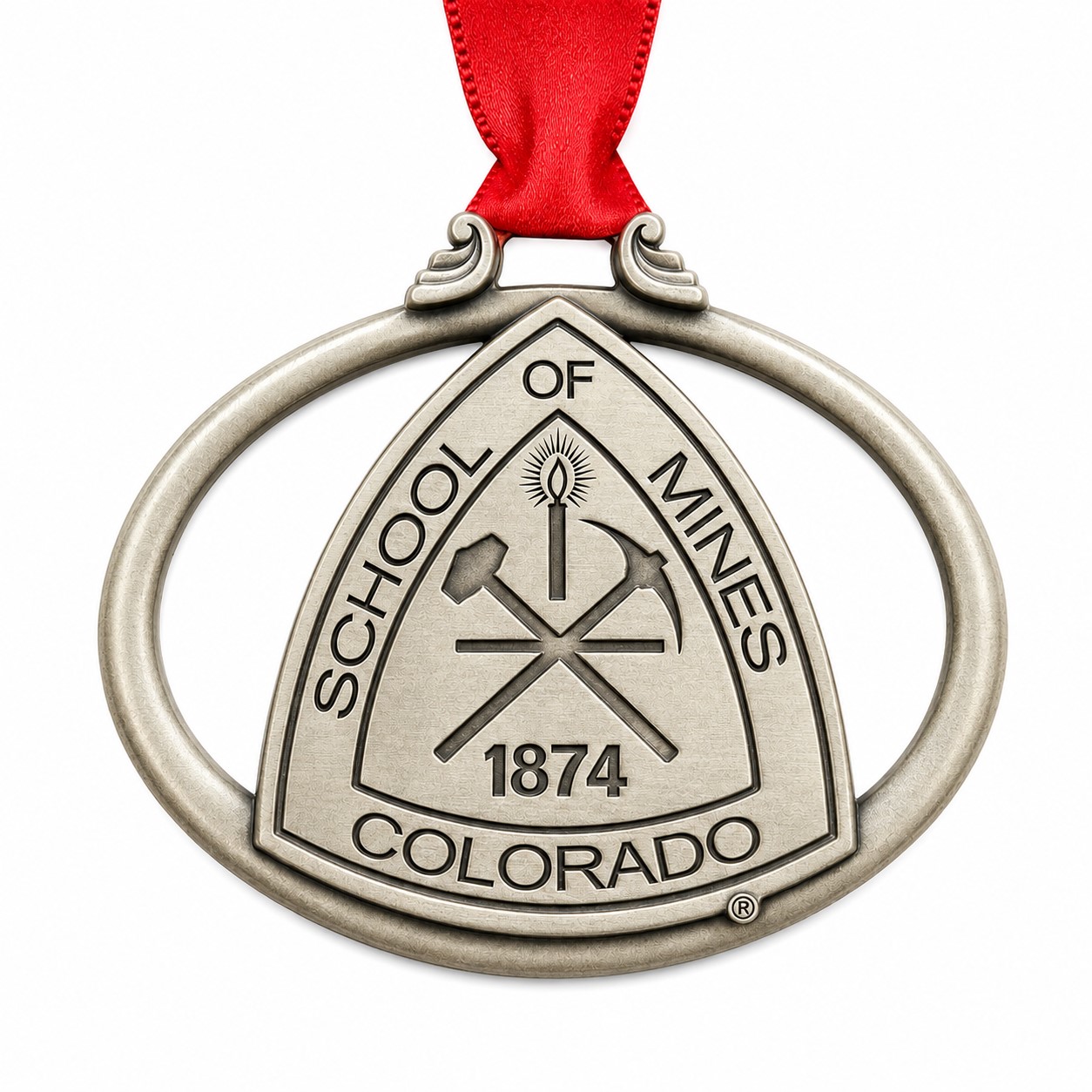 Colorado School of Mines Pewter Holiday Ornament