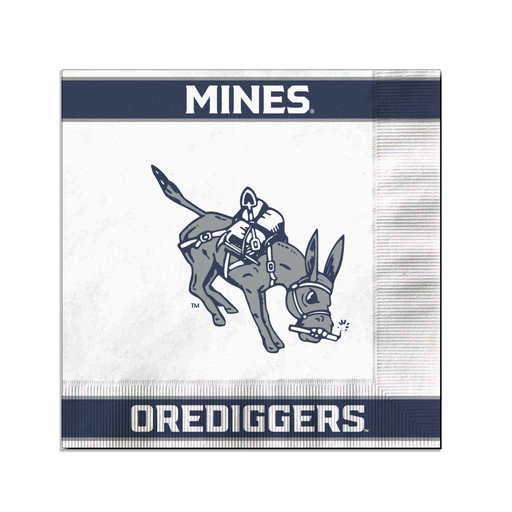 Mines Orediggers Paper Napkins - Pack of 25