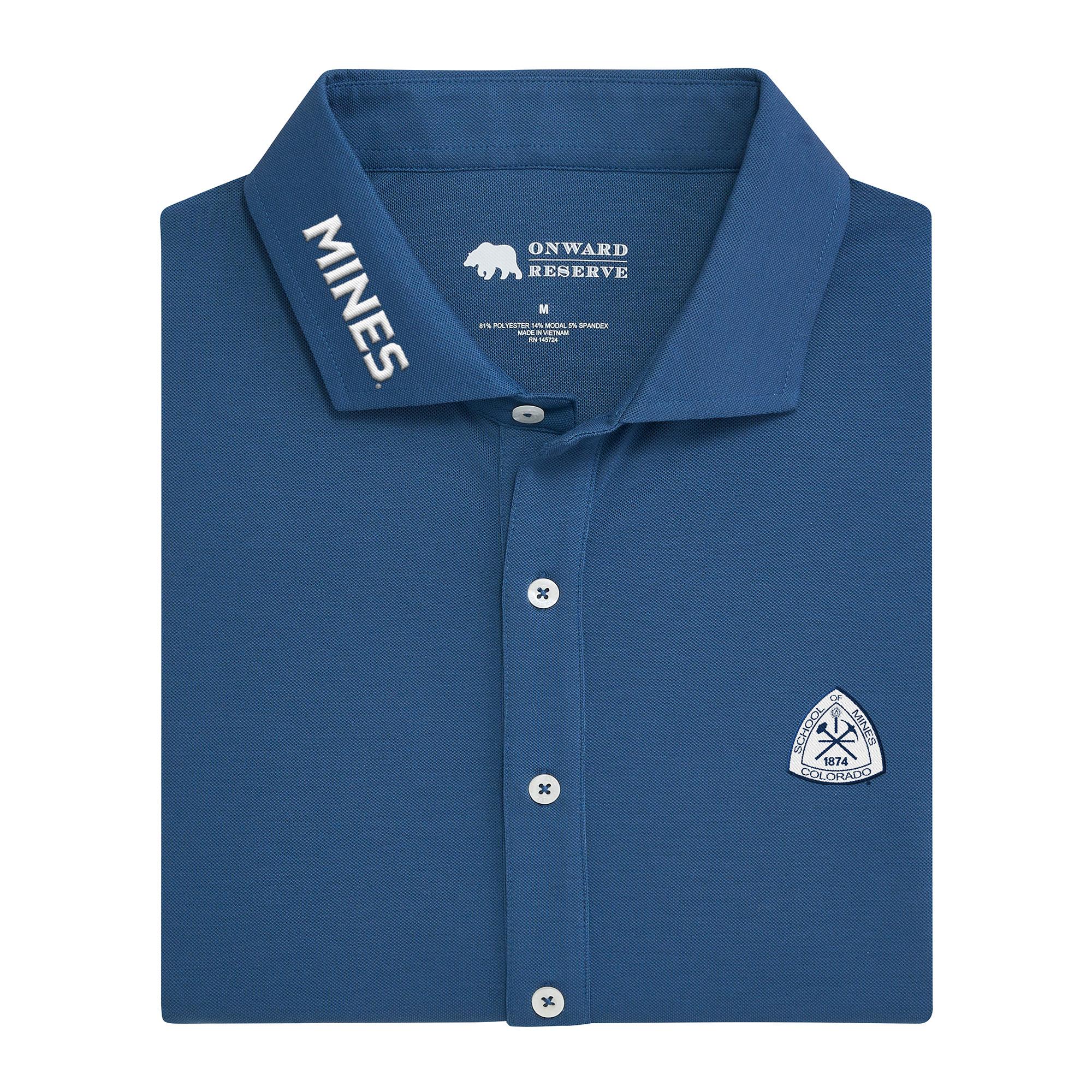 Mines Onward Reserve Solid Performance Pique Polo
