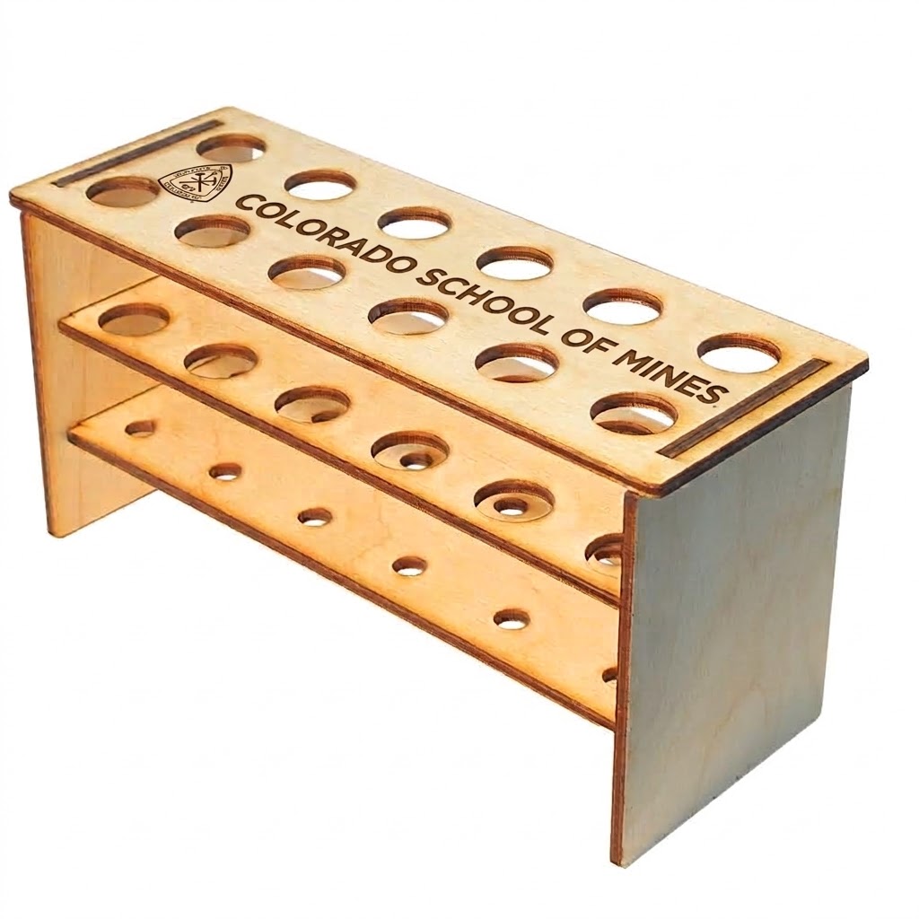 Colorado School of Mines Test Tube Rack