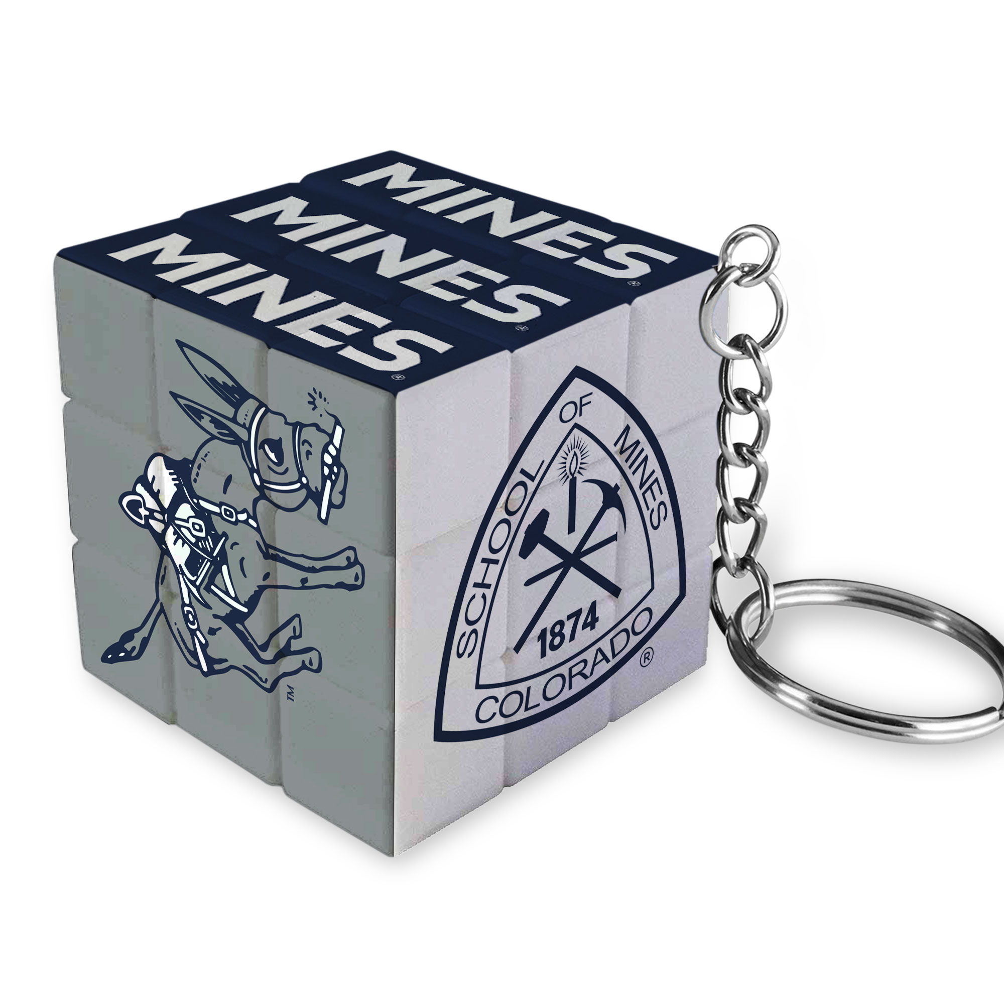 Mines Puzzle Cube Keychain