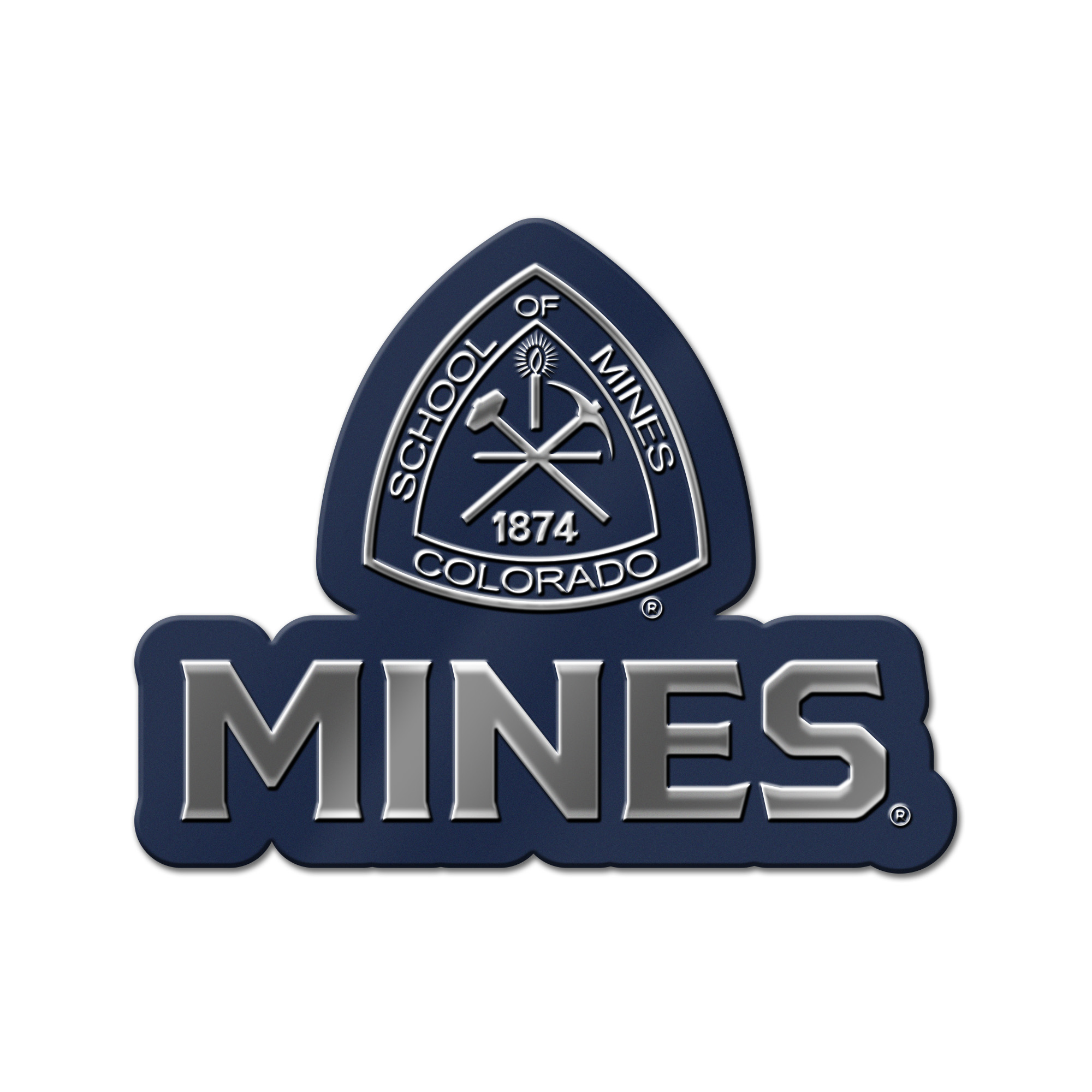 Colorado School of Mines Chrome Auto Emblem