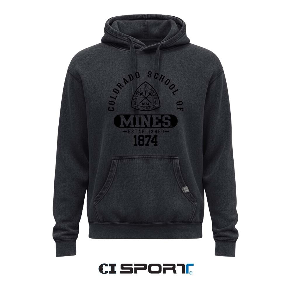 Colorado School of Mines Distressed Hooded Sweatshirt