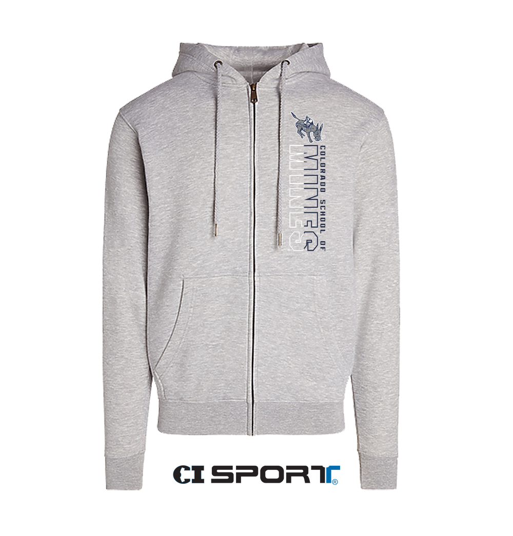 Colorado School of Mines Embroidered Full Zip Hooded Sweatshirt