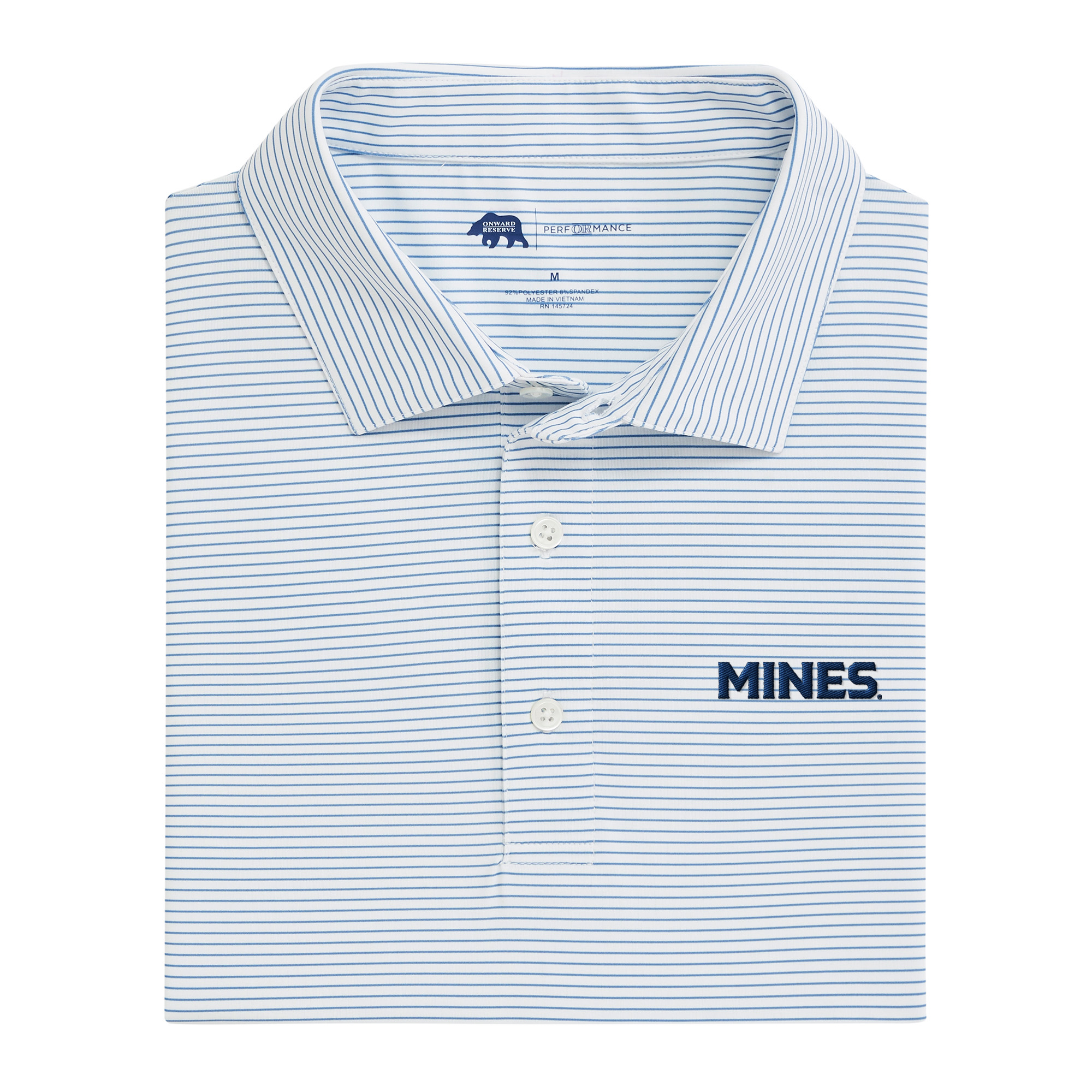 Mines Onward Reserve Birdie Stripe Performance Polo