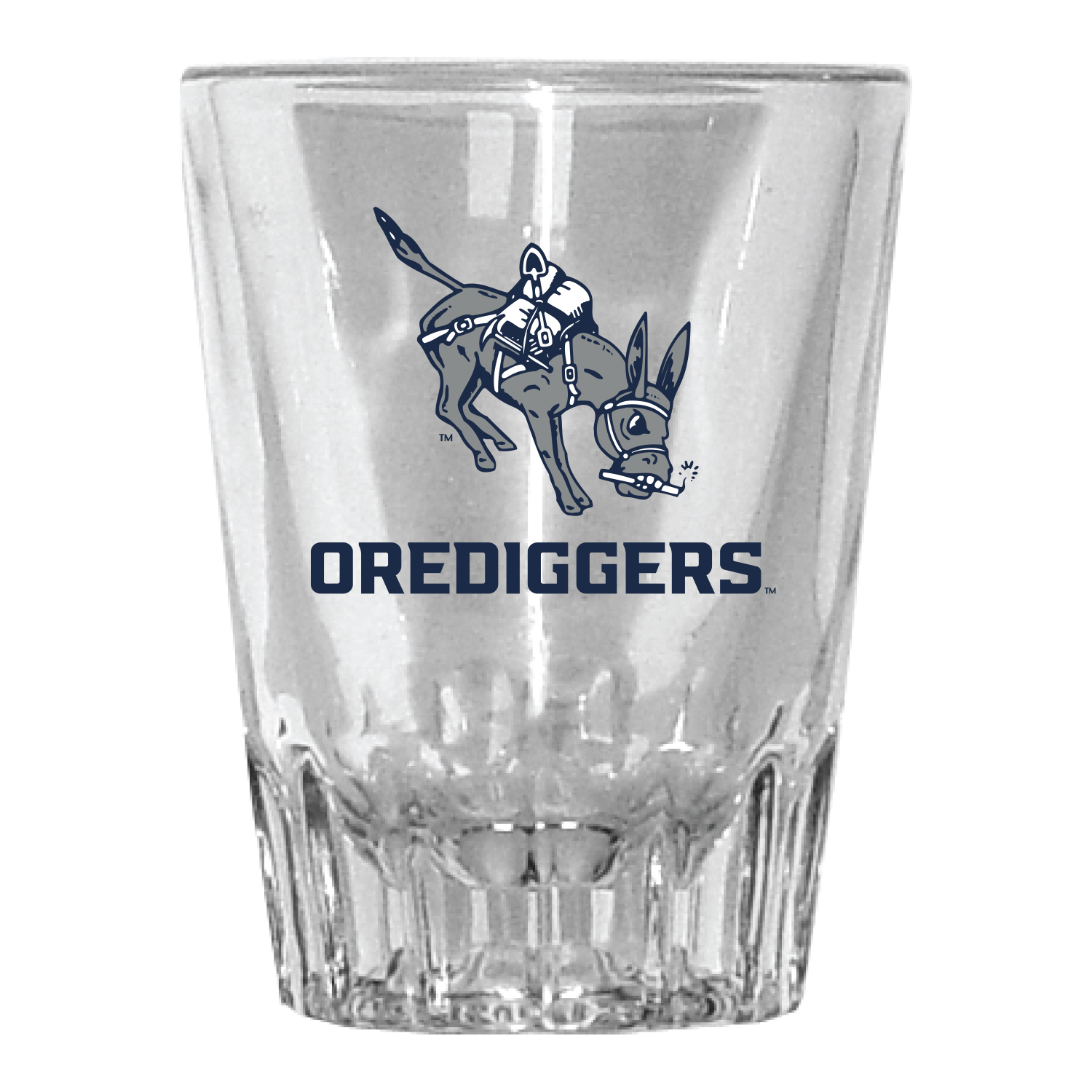 Orediggers 2 oz Fluted Shot Glass