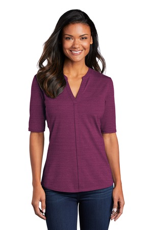 Online Exclusive - Port Authority® Ladies Stretch Heather Open Neck Top