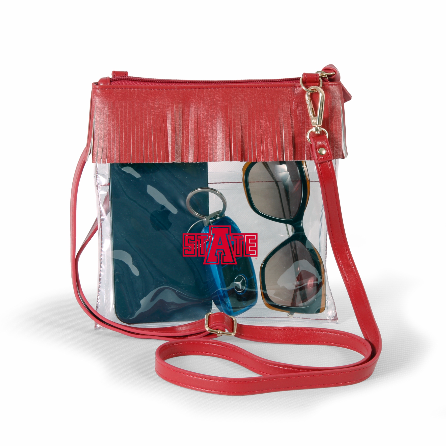 stAte Clear Crossbody with Fringe