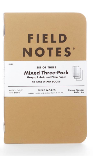 Field Notes Set of 3 -- Mixed Memo Books