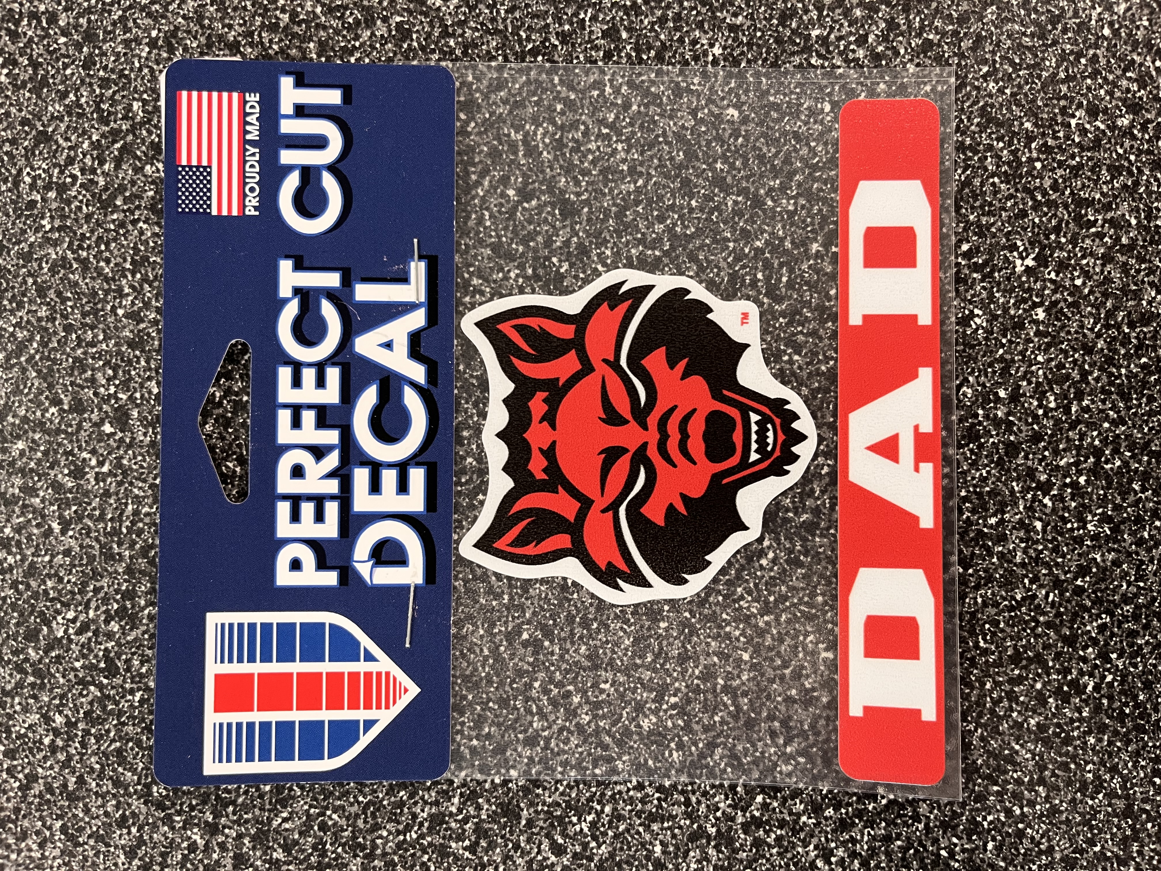 Perfect Cut Decal Red Wolves Dad