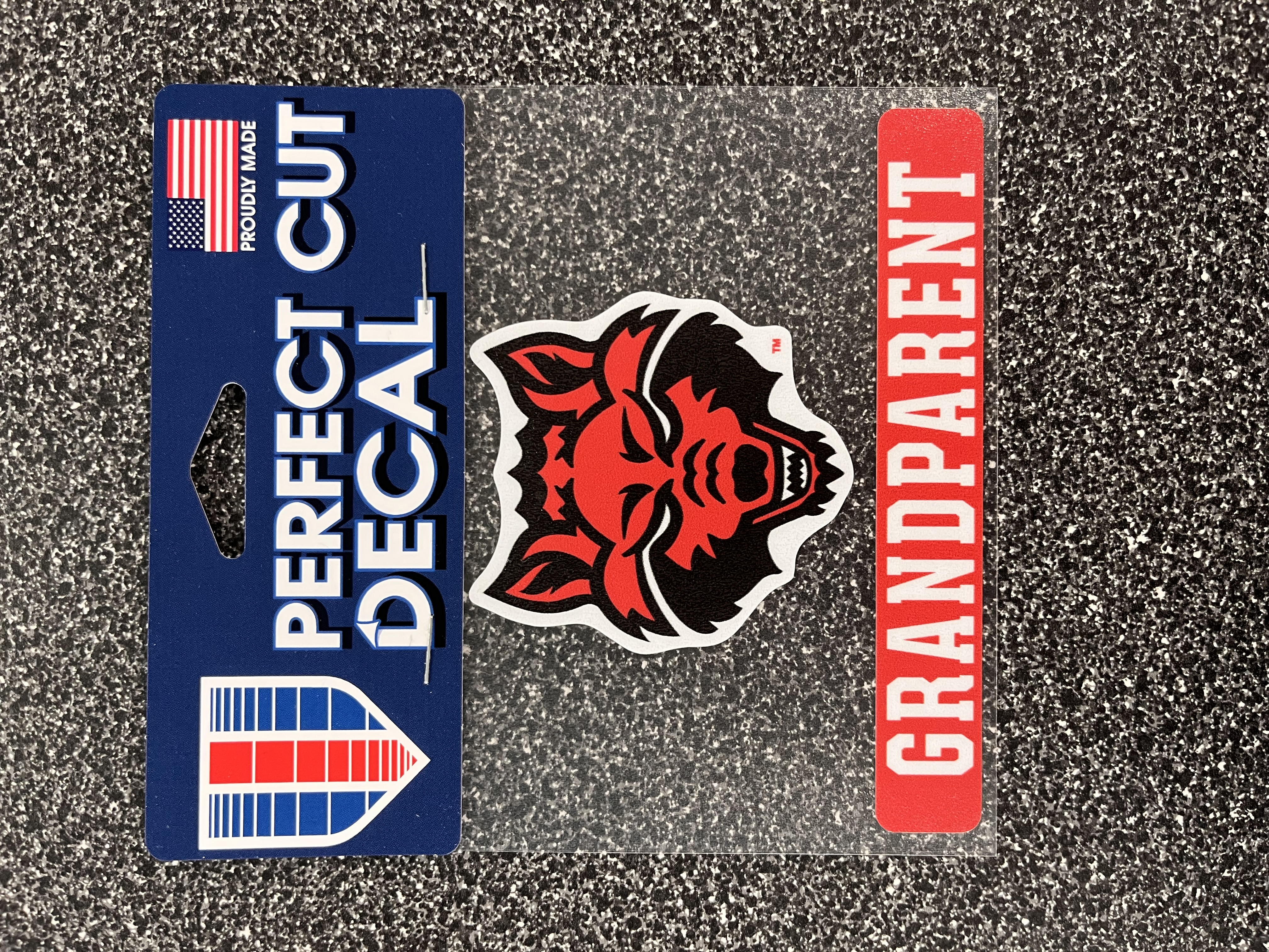 Perfect Cut Decal Red Wolves Grandparent