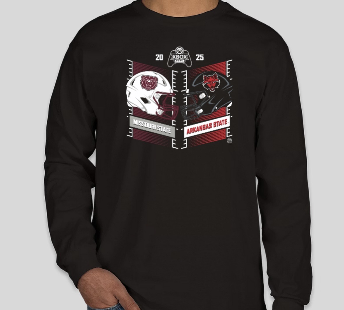 XBOX Bowl Head to Head Helmet Long Sleeve Shirt
