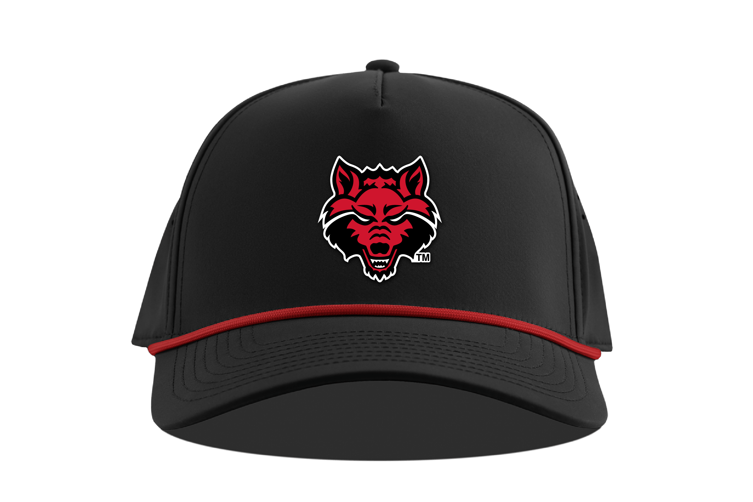A-State Curved Performance Red Rope Hat