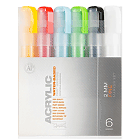 Montana Acrylic Markers, 6-Color Set