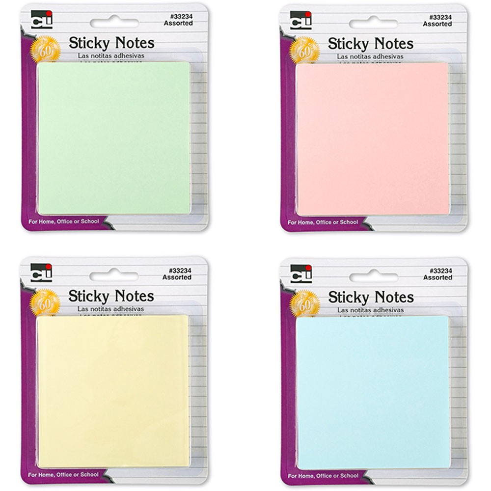 Sticky Notes, Assorted Colors