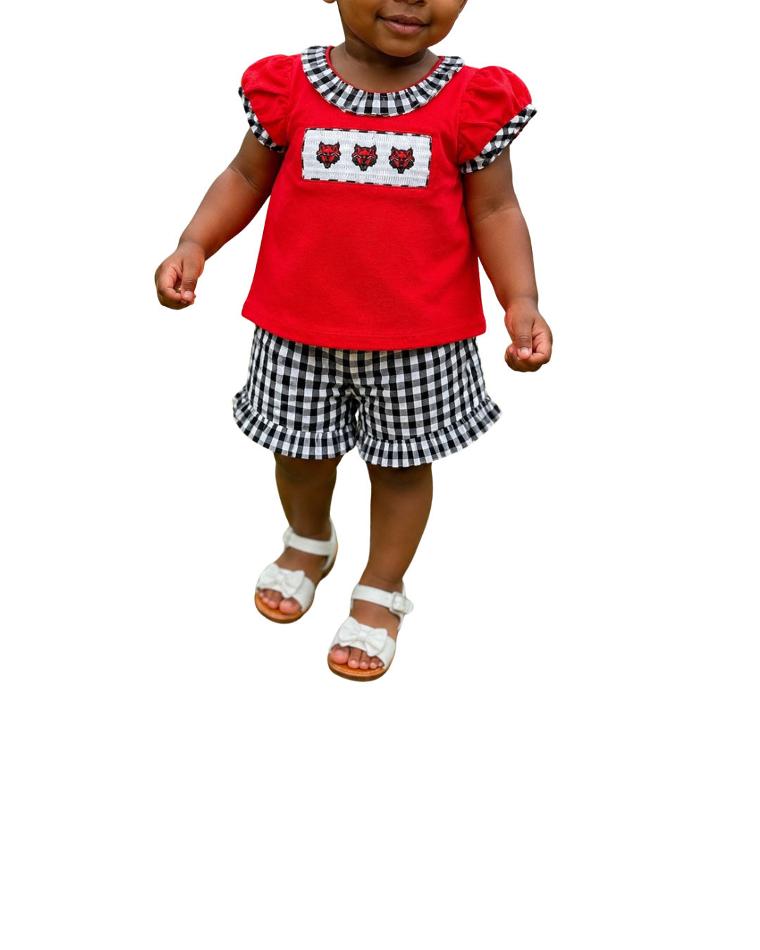 Two Piece Toddler Girls Smock Set