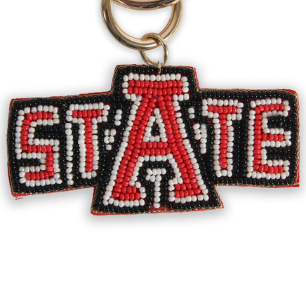 Beaded Purse Charm Keyring