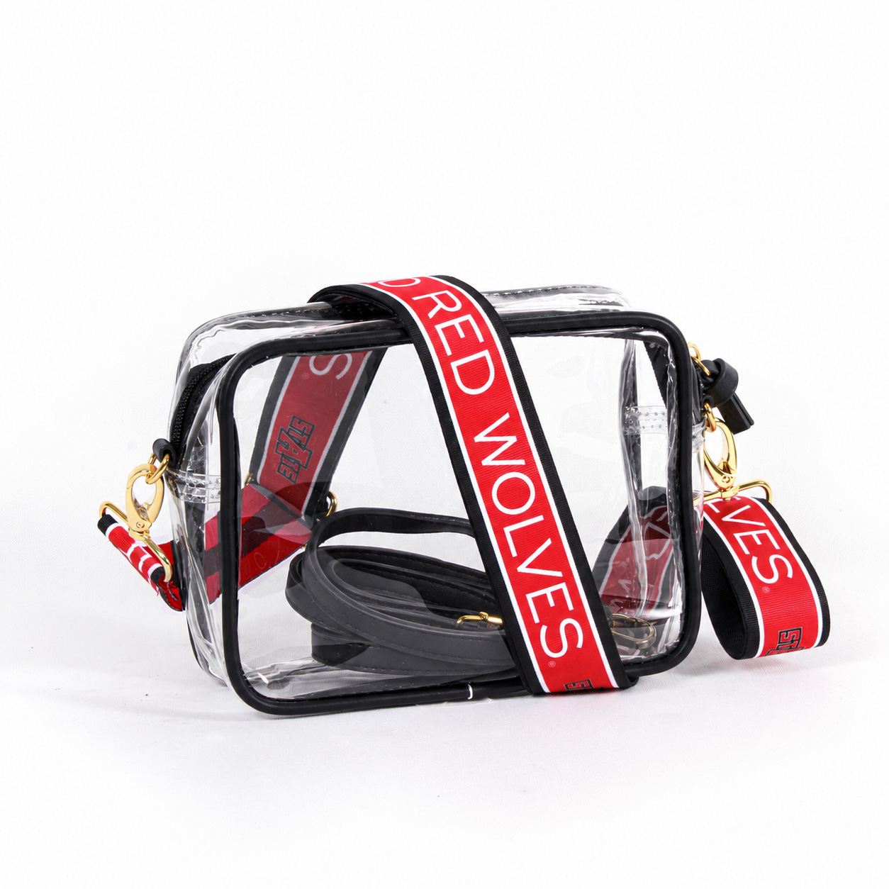 Bridget Clear Purse with Go Red Wolves Purse Strap