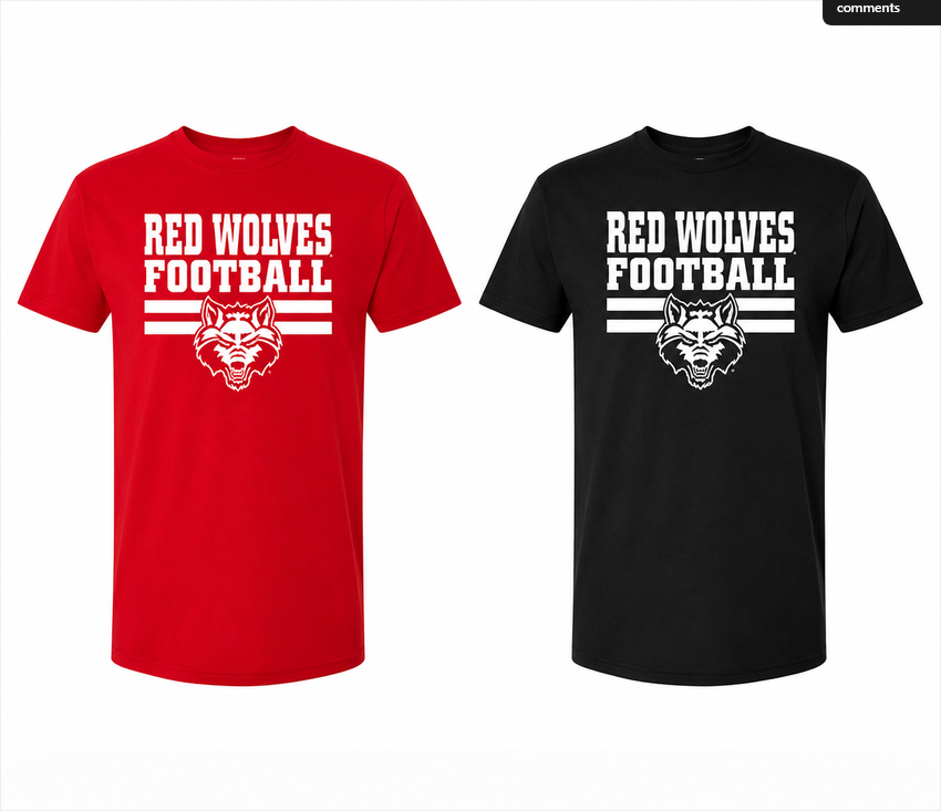 Red Wolves Football Tee