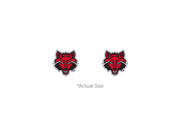 Red Wolf Stud Earrings
