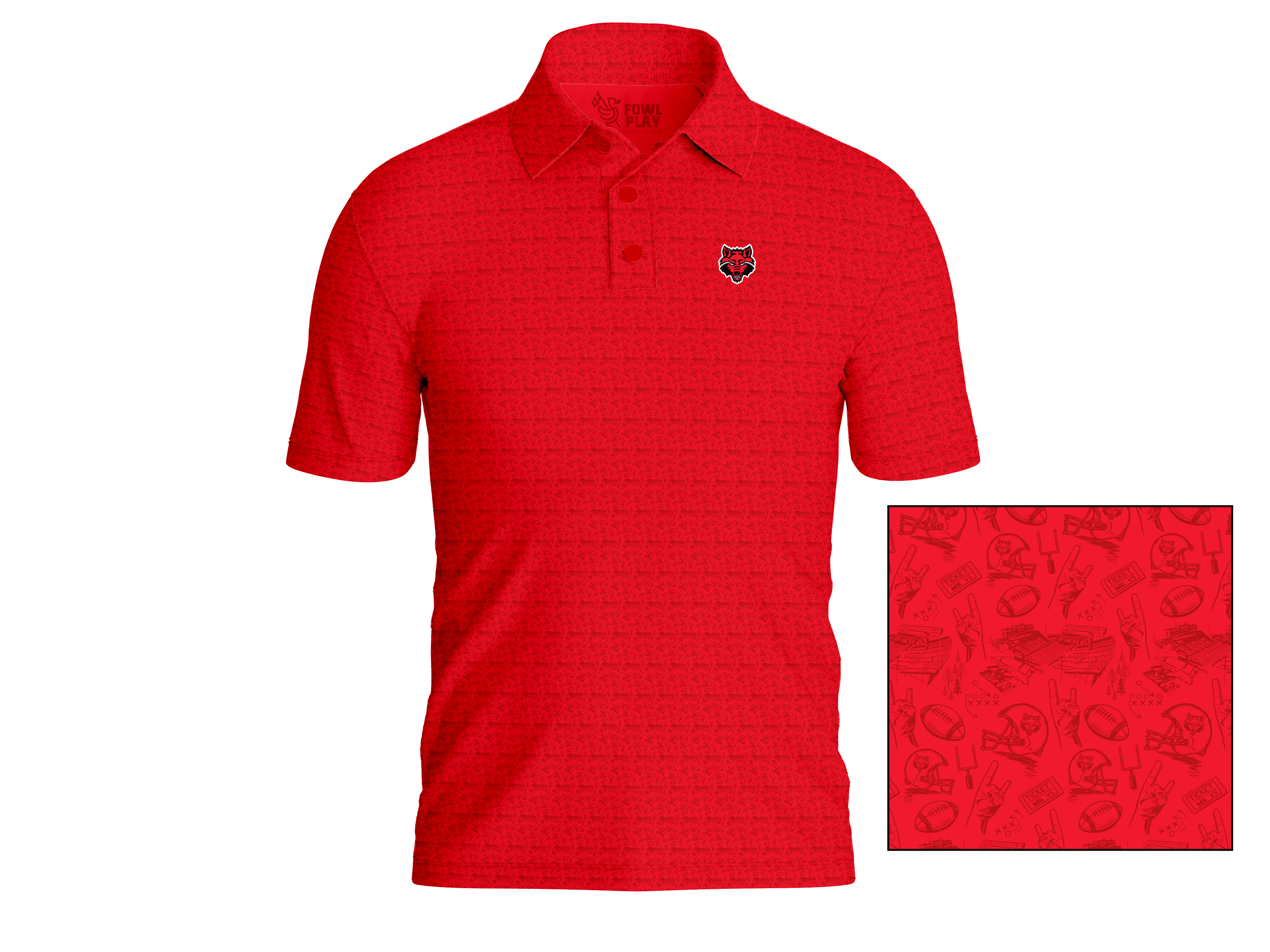YOUTH Red Wolves Football Game Day Performance Polo