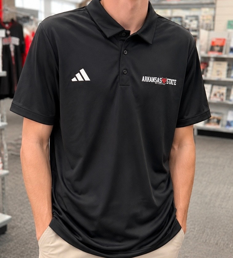 2026 Sideline Adidas 3 Stripe Short Sleve Polo