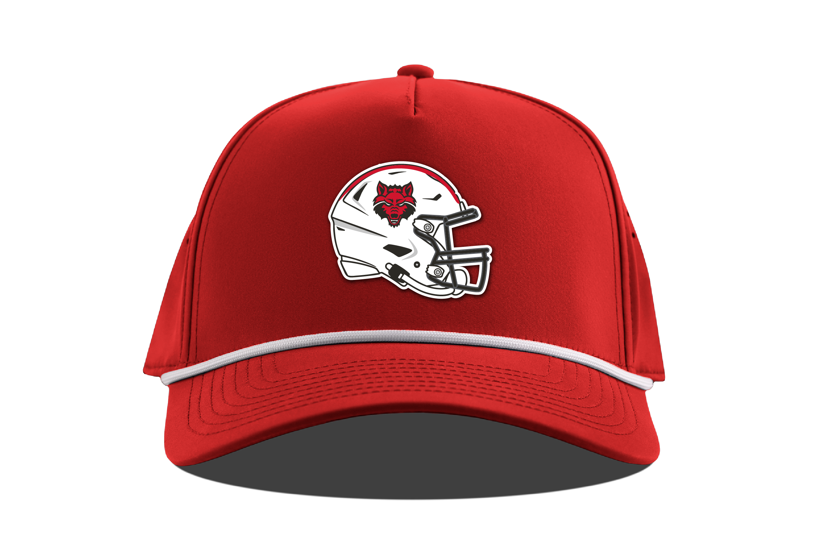 Red Wolves Helmet Logo Hat with Rope