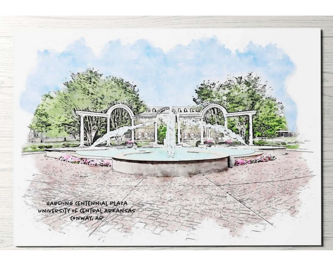 Illustrated Prints UCA Campus Landmarks