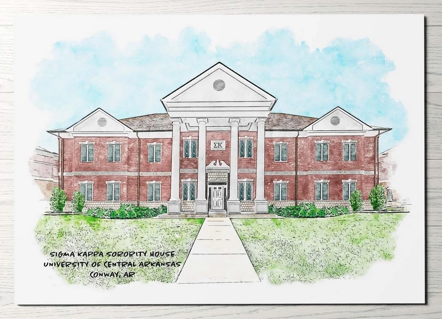 Illustrated Prints UCA Campus Landmarks