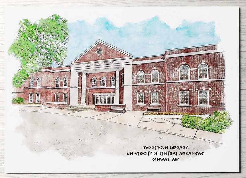 Illustrated Prints UCA Campus Landmarks