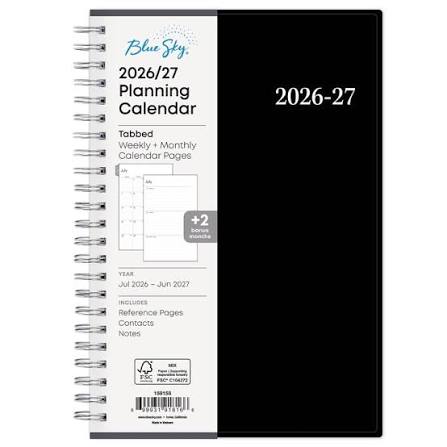 Blue Sky 2027 18 Month Monthly Planner Calendar