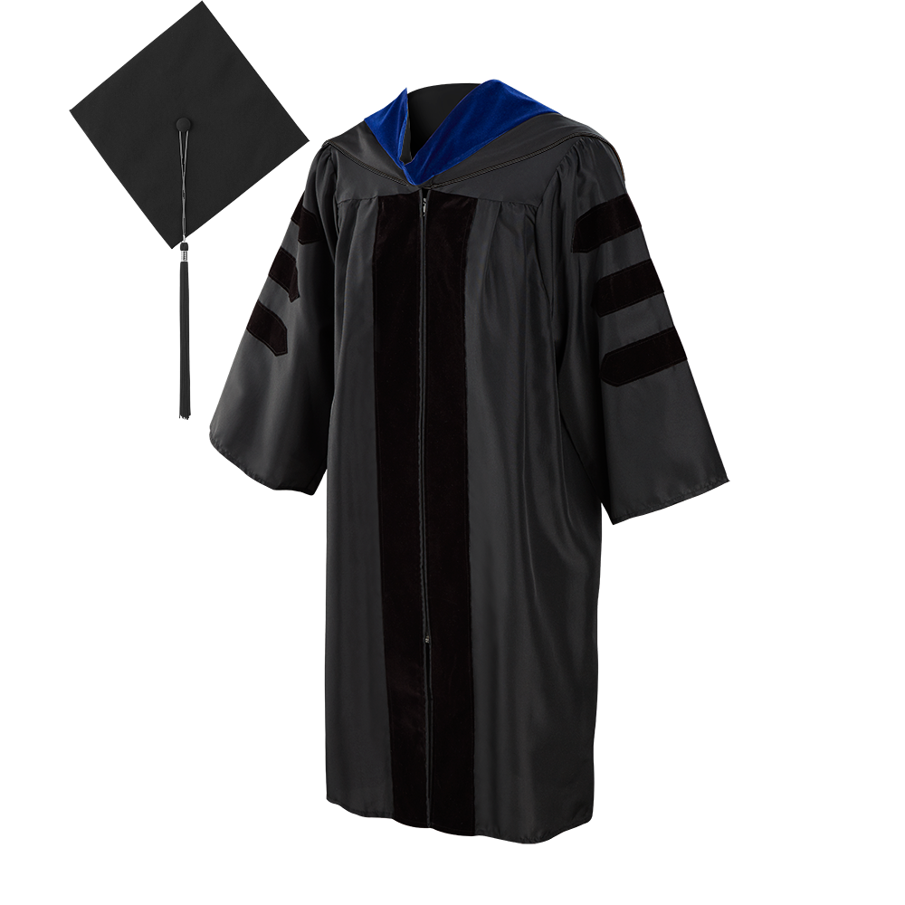 Doctoral Cap, Gown, Tassel and Hood