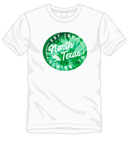 UNT TIE DYE BADGE TEE