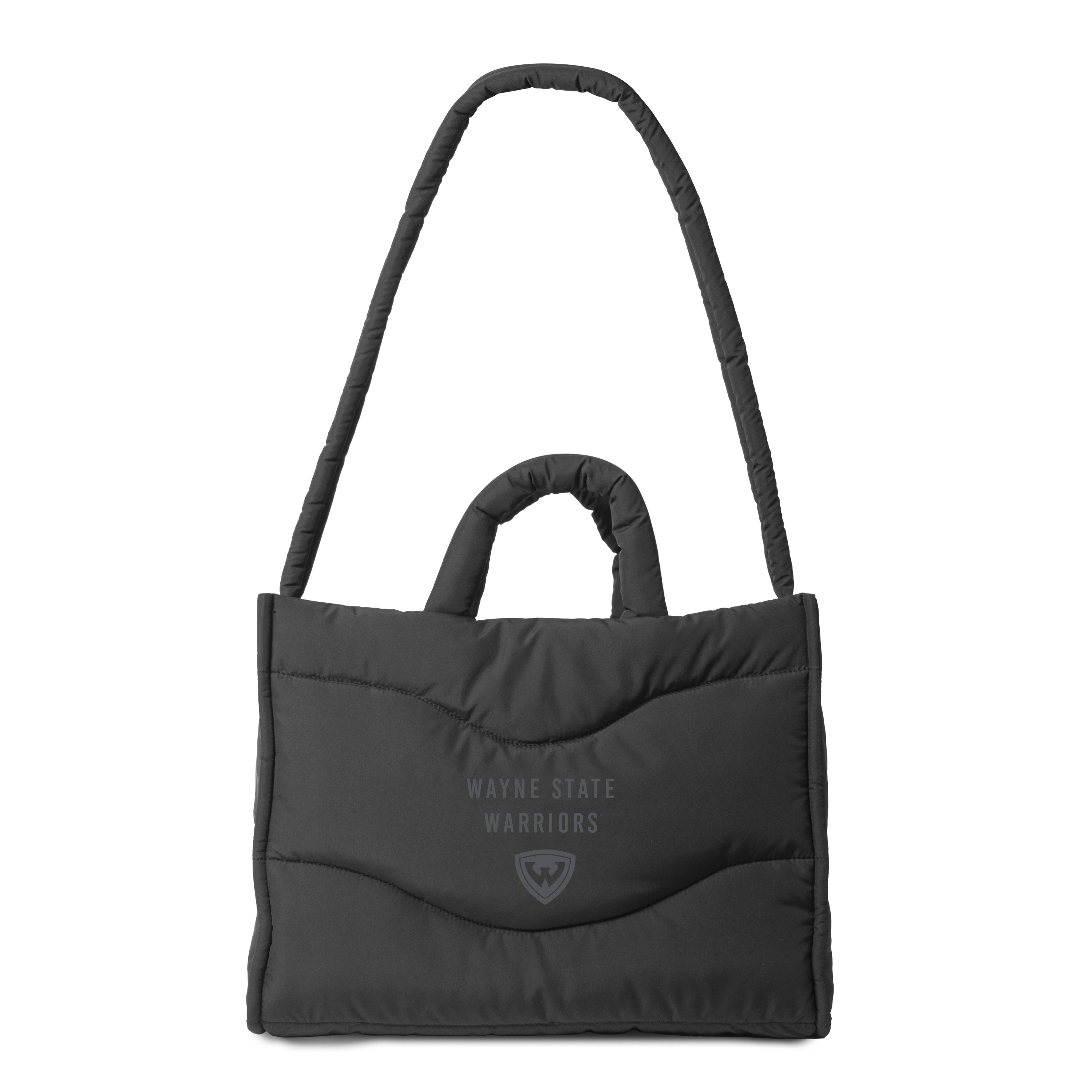 Wayne State Wave Black Puff Tote