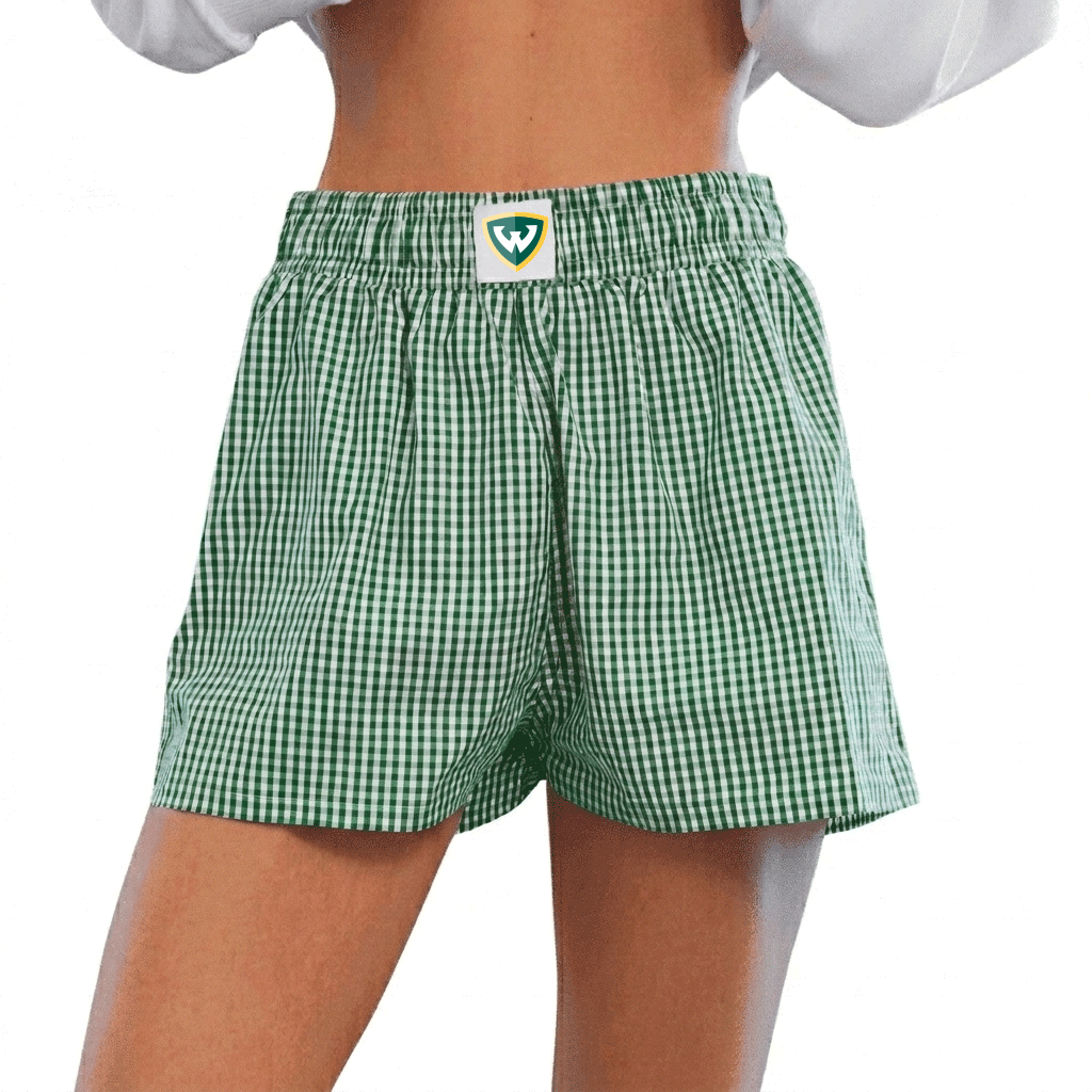 Wayne State Gingham Shorts
