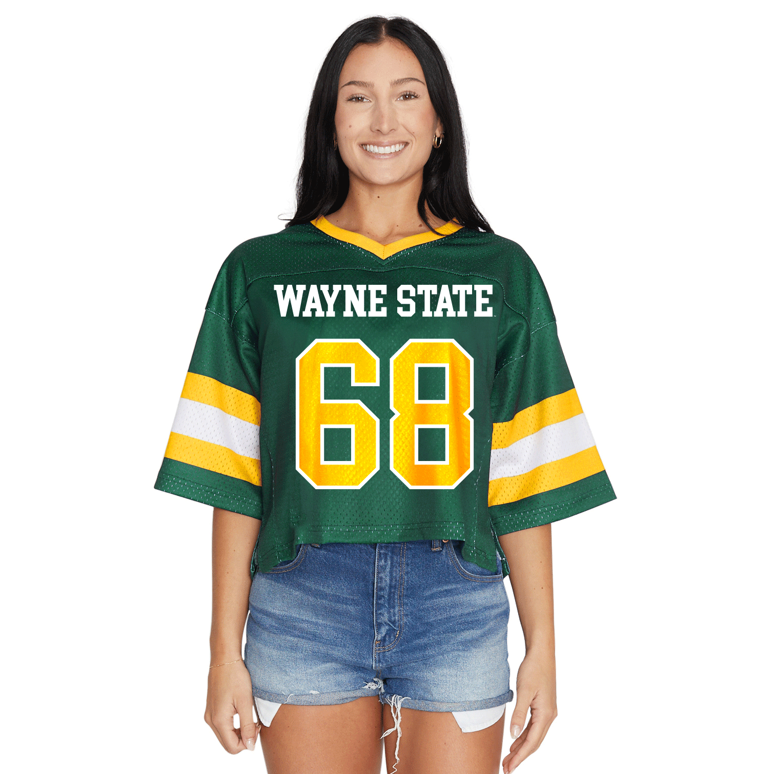 Wayne State Cropped Football Jersey