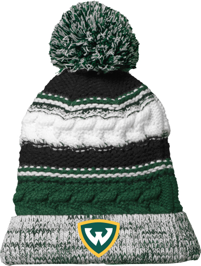 Wayne State Shield Pom Beanie