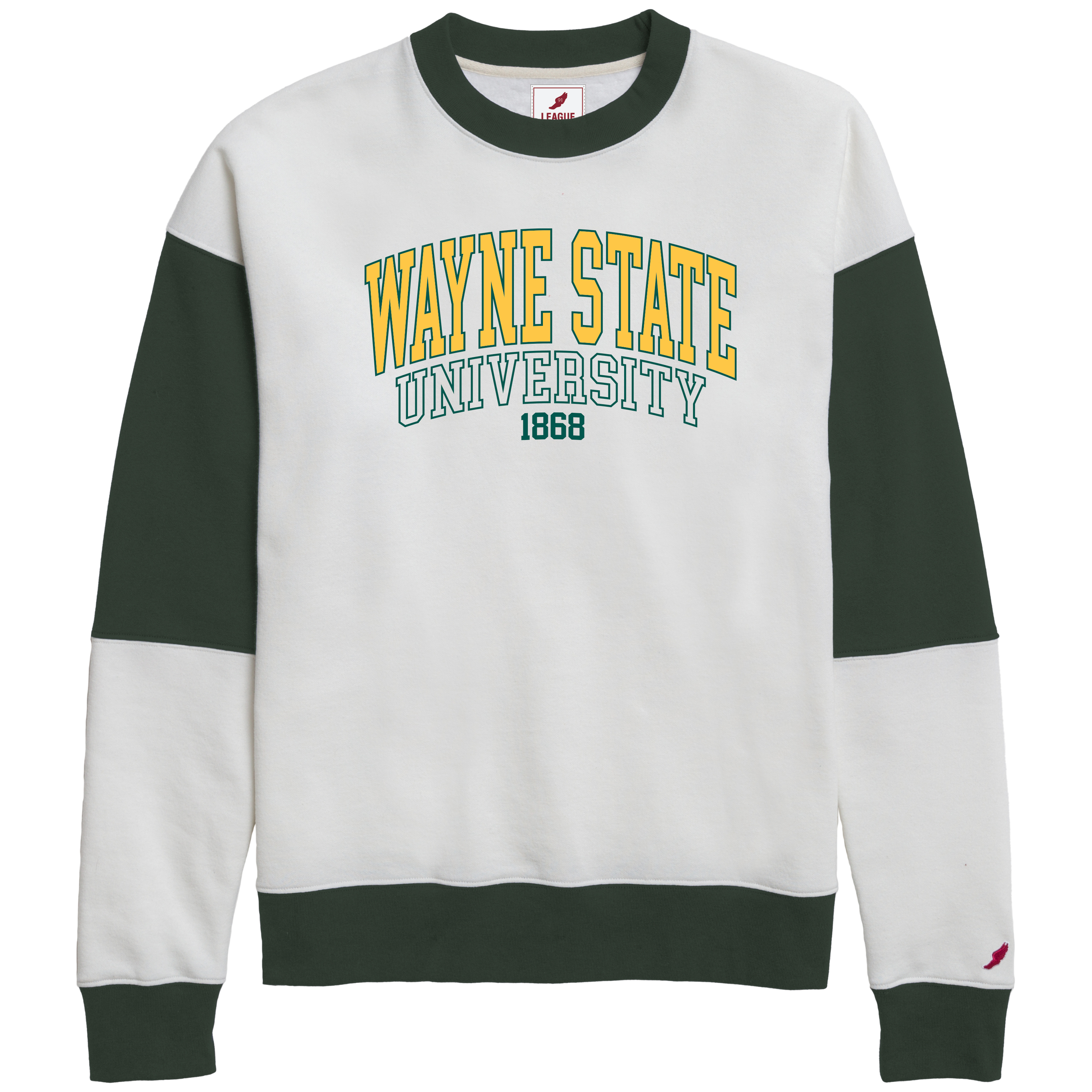 Wayne State Warriors 1868 Colorblock Crew Sweatshirt