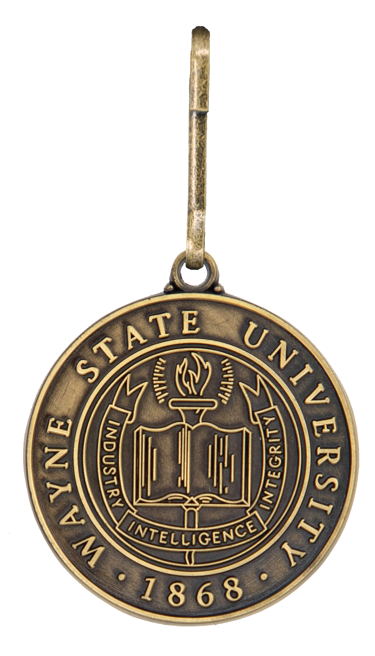 Wayne State Seal Zipper Pull