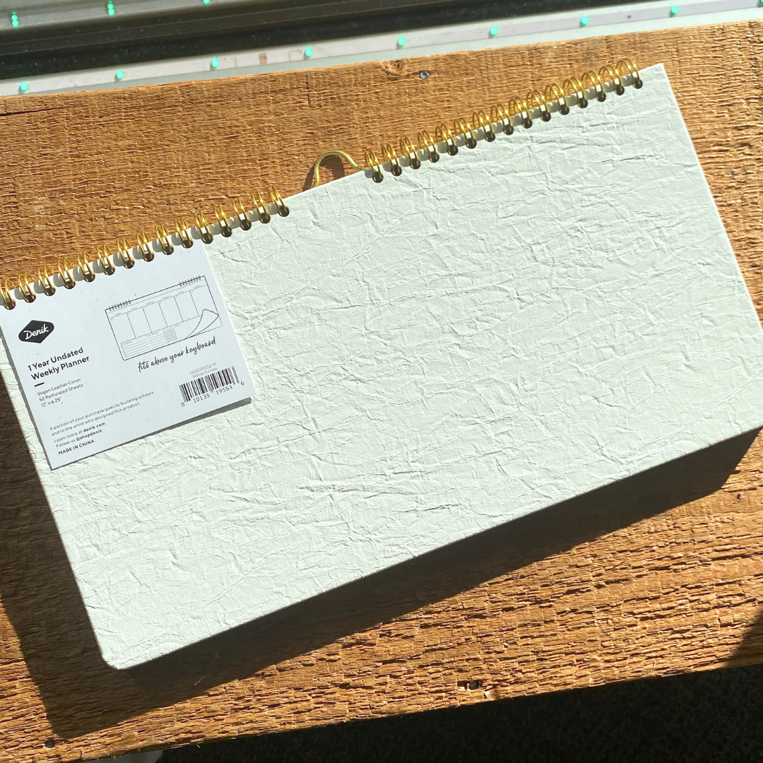 1-Year Undated Weekly Planner, White